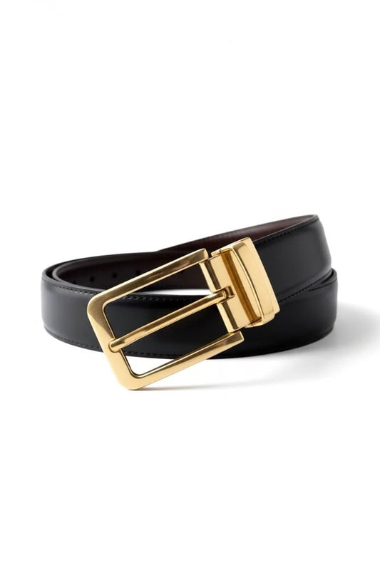 Gold Plain Reversible (2 IN 1) Belt
