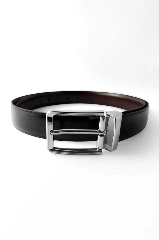 Silver Plain Reversible (2 IN 1) Belt